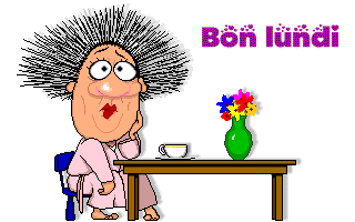 Gif animé Bon lundi endormie